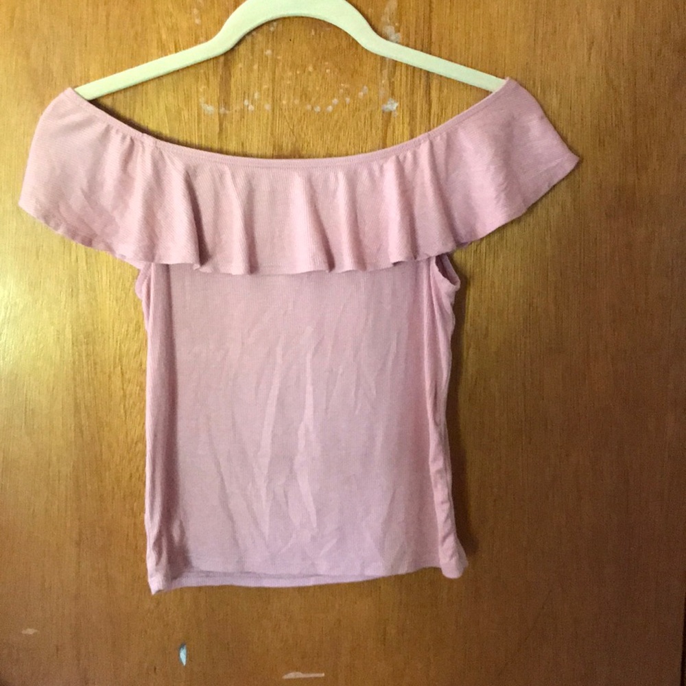 pink off the shoulder top